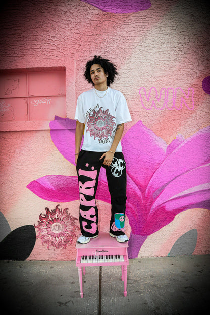 WIN TEE- white/pink